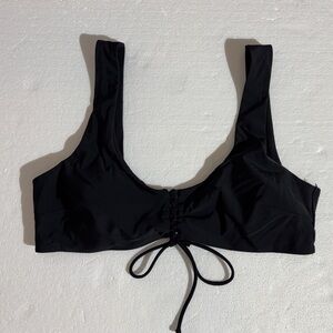 Aerie Classic Black Scoop Bikini Top